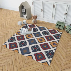 Batik Ikat Geometric Pattern Rug 1