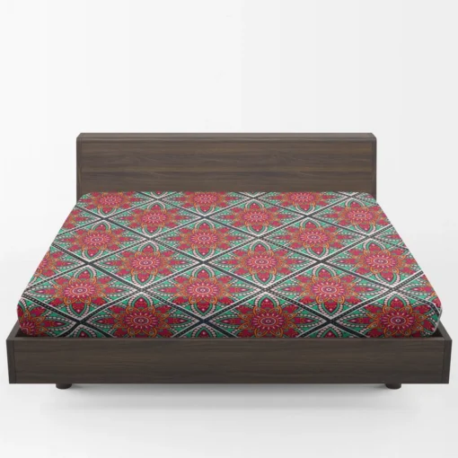 Batik Indonesian Ethnic Design Fitted Sheet 1