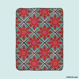 Batik Indonesian Ethnic Design Fleece Blanket 1