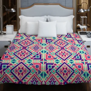 Batik Traditional Aztec Pattern Duvet Cover