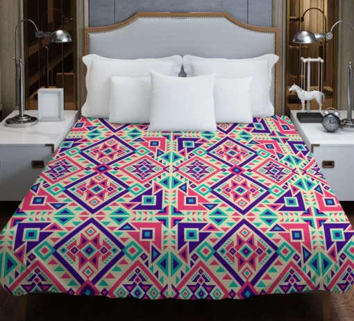 Batik Traditional Aztec Pattern Duvet Cover