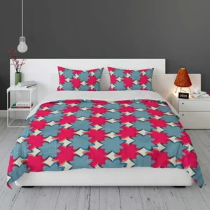 Batik Traditional Pink Floral Pattern Bedding Set 1