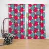 Batik Traditional Pink Floral Pattern Curtain