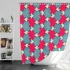 Batik Traditional Pink Floral Pattern Shower Curtain