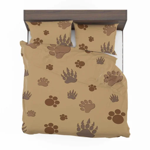 Bear Paw Brown Pattern Bedding Set 2