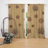 Bear Paw Brown Pattern Curtain