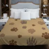 Bear Paw Brown Pattern Duvet Cover