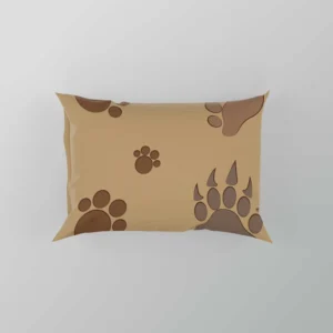 Bear Paw Brown Pattern Pillow Case