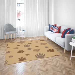 Bear Paw Brown Pattern Rug 2