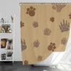 Bear Paw Brown Pattern Shower Curtain