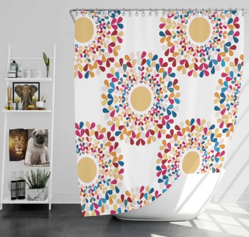 Beautiful Batik Indonesian Mandala Shower Curtain