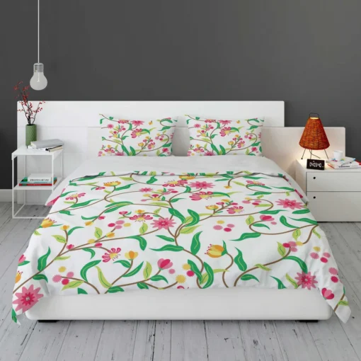 Beautiful Botanical Flowers Bedding Set 1