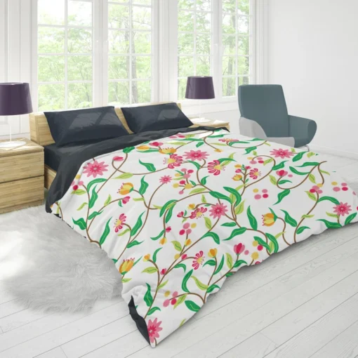 Beautiful Botanical Flowers Duvet Cover 1