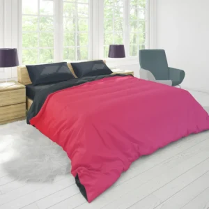 Beautiful Color Red Pink Gradient Duvet Cover 1