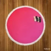 Beautiful Color Red Pink Gradient Round Beach Towel