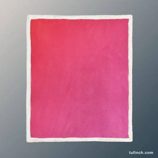 Beautiful Color Red Pink Gradient Sherpa Fleece Blanket 1