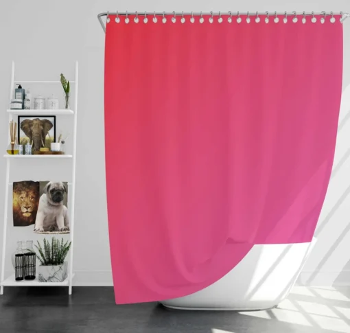 Beautiful Color Red Pink Gradient Shower Curtain