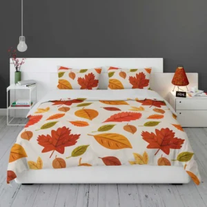 Beautiful Colored Autumn Leaves Bedding Set 1