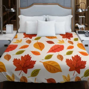 Beautiful Colored Autumn Leaves Duvet Cover