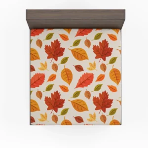 Beautiful Colored Autumn Leaves Fitted Sheet