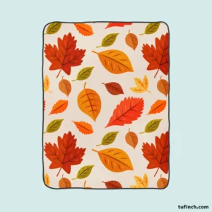 Beautiful Colored Autumn Leaves Fleece Blanket 1