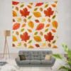 Beautiful Colored Autumn Leaves Wall Tapestry