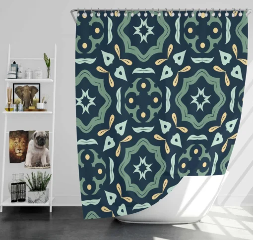 Beautiful Colored Ethnic Pattern Shower Curtain