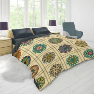 Beautiful Colored Mandala Pattern Duvet Cover 1