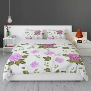 Beautiful Dahlia Flowers Pattern Bedding Set 1