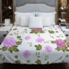 Beautiful Dahlia Flowers Pattern Duvet Cover