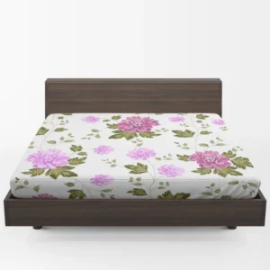 Beautiful Dahlia Flowers Pattern Fitted Sheet 1