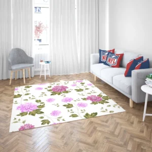 Beautiful Dahlia Flowers Pattern Rug 2