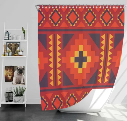 Beautiful Ethnic Aztec Pattern Shower Curtain