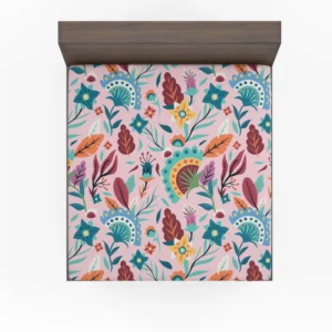 Beautiful Exotic Floral Pattern Fitted Sheet