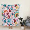 Beautiful Exotic Floral Pattern Fleece Blanket