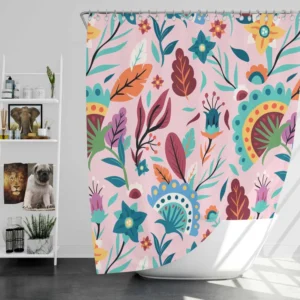 Beautiful Exotic Floral Pattern Shower Curtain