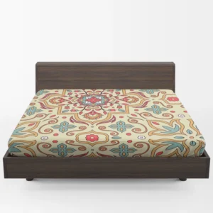 Beautiful Hand Drawn Persian Carpet Pattern Fitted Sheet 1