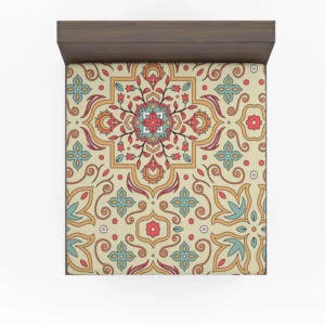 Beautiful Hand Drawn Persian Carpet Pattern Fitted Sheet