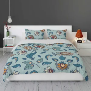 Beautiful Indian Floral Paisley Bedding Set 1