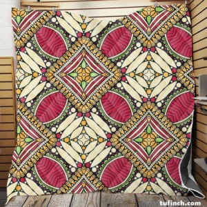 Beautiful Indian Traditional Pattern Quilt Blanket