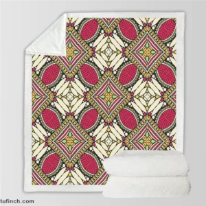 Beautiful Indian Traditional Pattern Sherpa Fleece Blanket