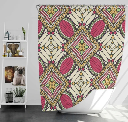 Beautiful Indian Traditional Pattern Shower Curtain