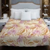 Beautiful Pink Magnolia Floral Pattern Duvet Cover