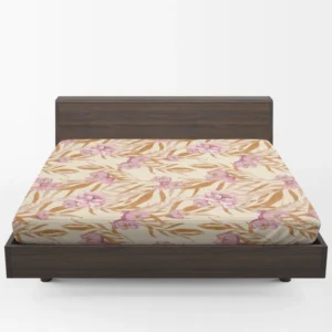 Beautiful Pink Magnolia Floral Pattern Fitted Sheet 1