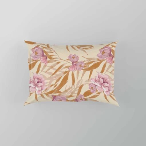 Beautiful Pink Magnolia Floral Pattern Pillow Case