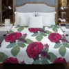 Beautiful Red Rose 3d Design Duvet Cover