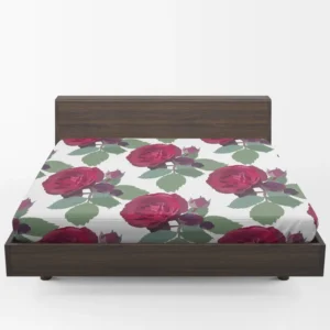 Beautiful Red Rose 3d Design Fitted Sheet 1