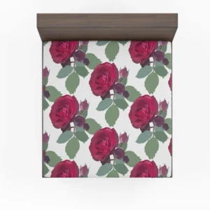 Beautiful Red Rose 3d Design Fitted Sheet