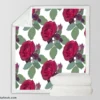 Beautiful Red Rose 3d Design Sherpa Fleece Blanket