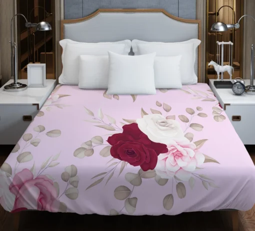 Beautiful Roses Elegant Design Duvet Cover